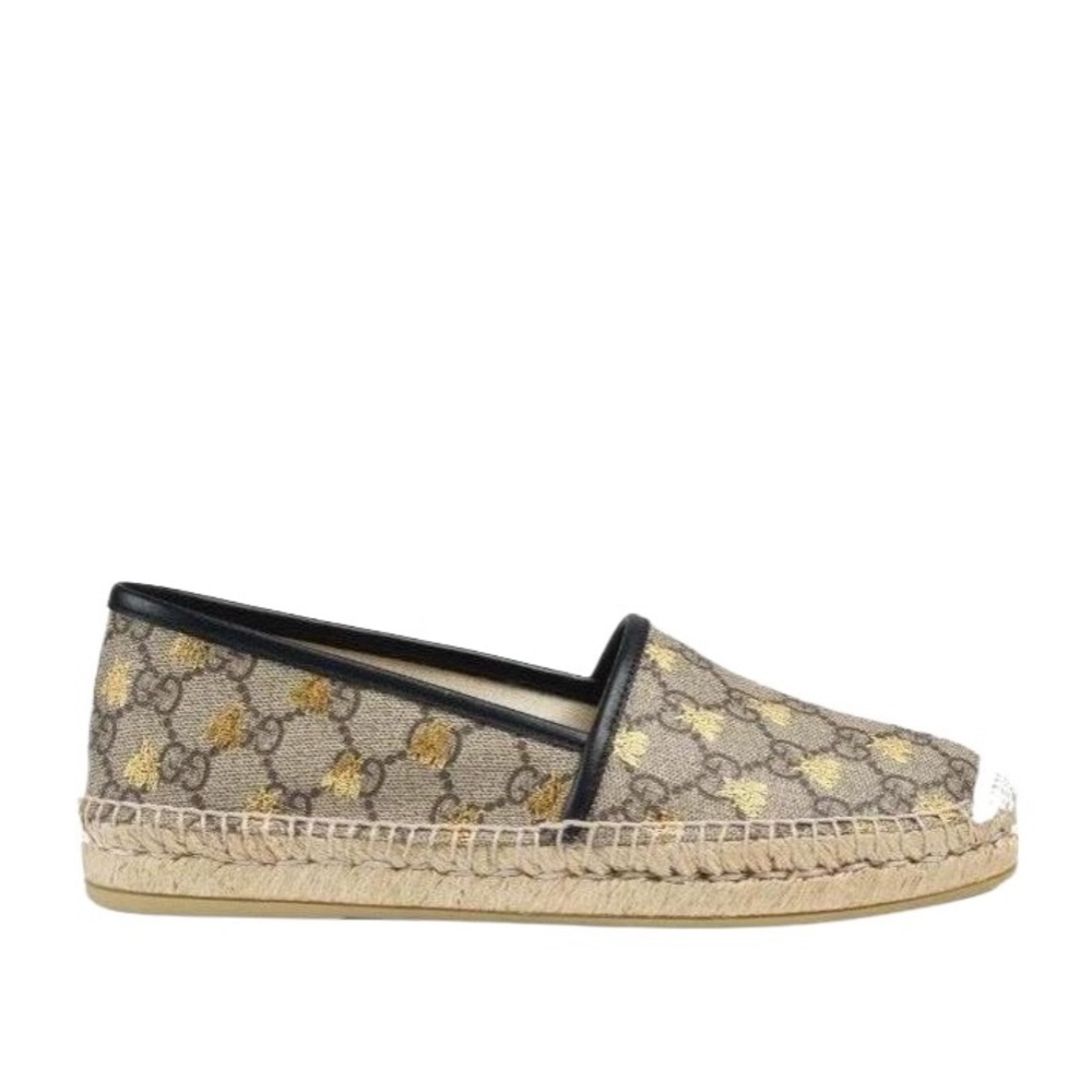Gucci GG Supreme Bee Espadrilles Shoes size 38.5